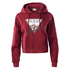 Guess felpa bordeaux con logo da Donna 