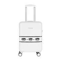 CHIARA FERRAGNI TROLLEY WHITE LOGOMANIA 