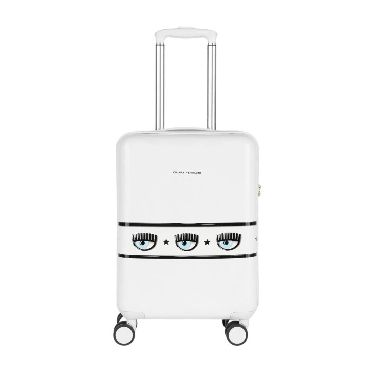 CHIARA FERRAGNI TROLLEY WHITE LOGOMANIA 