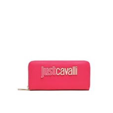 Just Cavalli portafoglio fucsia con logo nella parte anteriore 