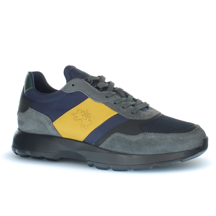 LA MARTINA UOMO - SCARPA UOMO CAMOSCIO - TEX FABRIC COLORE: GRIGIO - BLU