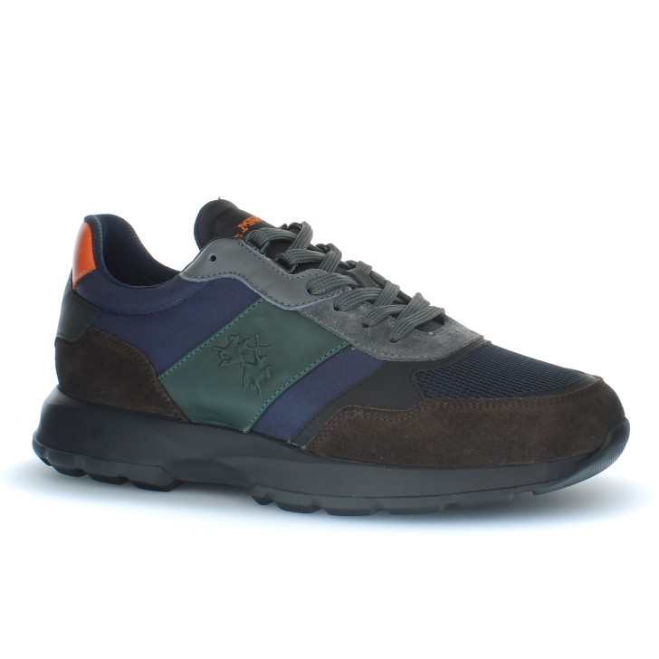 LA MARTINA UOMO - SCARPA UOMO CAMOSCIO - TEX FABRIC COLORE: T.MORO - BLU