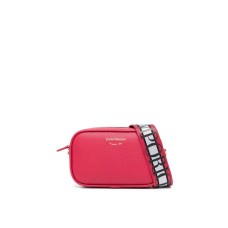 EMPORIO ARMANI MINI BAG RASPBERRY PINK CON TRACOLLA IN NASTRO CON LOGO LETTERING ALL OVER REGOLABILE ESTRAIBILE 