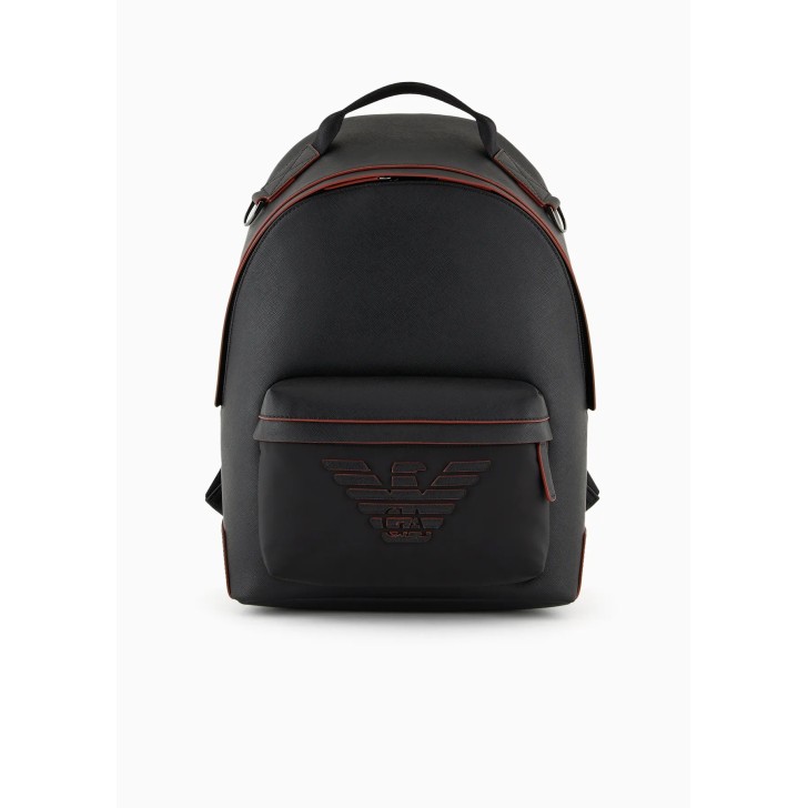 EMPORIO ARMANI BACKPACK BLACK/ORANGE DETAIL