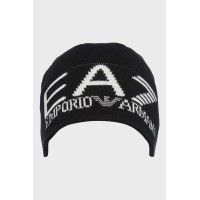 EA7 EMPORIO ARMANI BEANIE HAT NERO