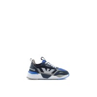 EA7 EMPORIO ARMANI SNEAKER BLU CON LOGO AQUILA