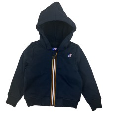 K-Way felpa blu con zip e cappuccio 