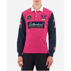 LA MARTINA MAN POLO L/S HEAVY JERSEY CactusFlowe/Navy    