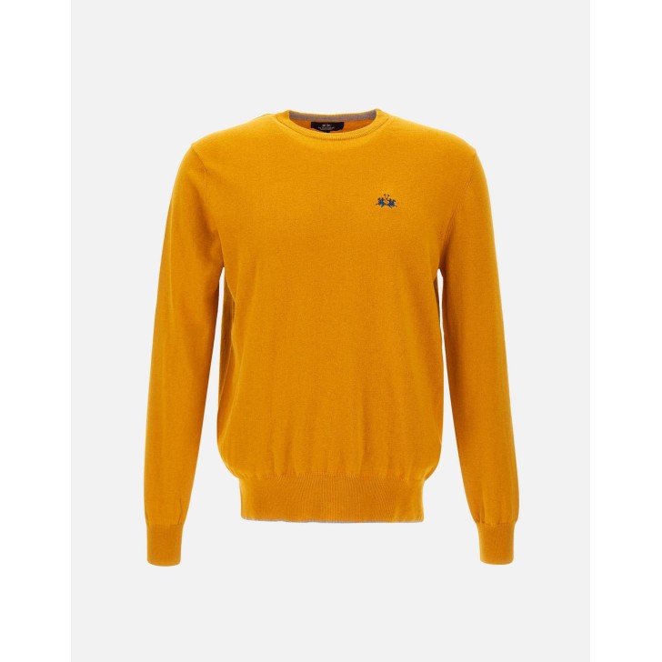 LA MARTINA MAN SWEATER COTTON WOOL BLEND Artisans Gold       