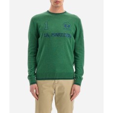 LA MARTINA MAN SWEATER LAMBSCOT Green/Navy         