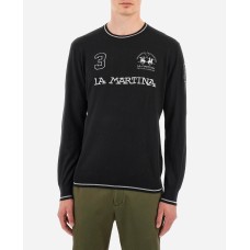 LA MARTINA MAN SWEATER LAMBSCOT Black/Silver        