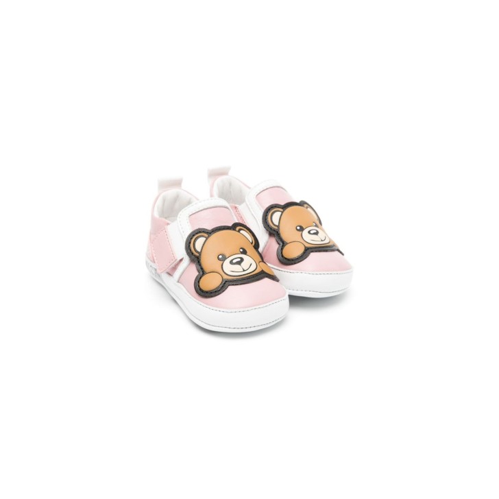 MOSCHINO SNEAKERS DA NEONATA ROSA CON TEDDY