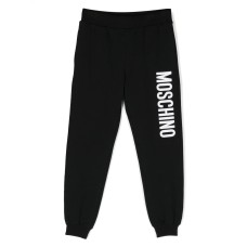 MOSCHINO PANTALONE JOGGER UNISEX CON LOGO LETTERING NERO