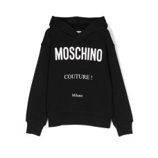 MOSCHINO FELPA UNISEX CON CAPPUCCIO E LOGO LETTERING NERA