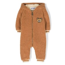 MOSCHINO TUTINA UNISEX MARRONE ORSETTO CON PATCH TEDDY