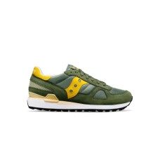 Saucony shadow original sneakers verde con inserti gialli 