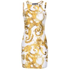VERSACE JEANS COUTURE ABITO  WHITE/GOLD