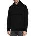 Emporio Armani Felpa nera con cappuccio e logo lettering