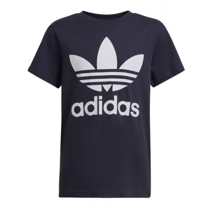 Adidas Originals T-shirt Blu da Bambino con logo a contrasto 