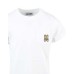 Moschino T-shirt in cotone bianca a manica corta con tasca e logo Teddy Bear ricamato
