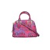 Versace Jeans Couture Borsa a Mano da Donna Fucsia con stampa Logo Couture all over 