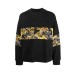Versace Jeans Couture  Felpa da Uomo nera, caratterizzata da stampa logo Barocco