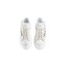 Paciotti sneakers bianca in pelle con accessorio laterale logo P in metallo removibile