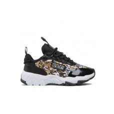 Versace Jeans Couture Sneakers Nera con stampa Logo Brush Couture