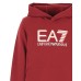 EA7 Emporio Armani Felpa Bordeaux da Bambino con logo a contrasto 