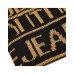 VERSACE JEANS COUTURE CAPPELLO UNISEX BLACK CON LOGO LETTERING GOLD ALL OVER
