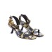 Versace Jeans Couture Sandali con tacco a rocchetto con stampa Logo Couture all over