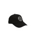 VERSACE JEANS COUTURE CAPPELLO BASEBALL UNISEX BLACK CON LOGO RICAMATO WHITE 