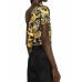 Versace Jeans Couture Top Nero da Donna con stampa Baroque all over