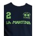 La Martina T-shirt da Uomo Logo a contrasto nella parte anteriore di colore verde fluo