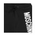 Moschino Pantaloncino in cotone nero con logo lettering