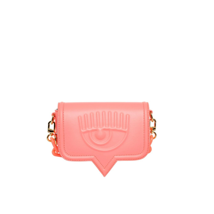 Chiara Ferragni Borsa Small Rosa Logo EYELIKE con doppia tracolla estraibile 