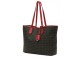 Pollini Borsa a spalla Nera con stampa Heritage e inserti rossi