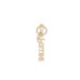 Pollini Portachiavi Charm in galvanica oro chiaro con logo Lettering in strass giallo con anello e moschettone