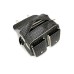 Pollini Borsa a spalla Messenger large Nera con Stampa Heritage e inserti Avorio