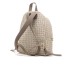 Pollini Zaino Avorio con stampa Heritage e tasca nella parte anteriore con chiusura zip