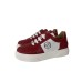 Philipp Plein Sneakers in pelle rossa con inserti a contrasto bianco e logo in metallo laterale