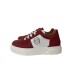 Philipp Plein Sneakers in pelle rossa con inserti a contrasto bianco e logo in metallo laterale