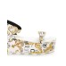 Versace Jeans Couture Sandali da Donna Bianchi con stampa Baroque all over