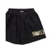 Moschino pantaloncino nero con logo lettering e Teddy maculato