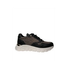 Borbonese Sneakers in nylon new jet op naturale con dettagli in pelle 