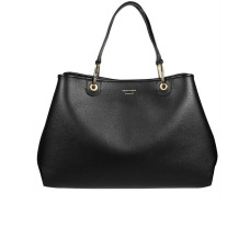 Emporio Armani Borsa a spalla Nera con pochette interna estraibile con laccio da polso e chiusura con zip