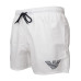 Emporio Armani Swimwear Boxer da mare Bianco con ricamo aquila