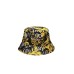 VERSACE JEANS COUTURE CAPPELLO UNISEX BLACK CON STAMPA BAROCCO ALL OVER E INSERTO IN TESSUTO CON LOGO LETTERING