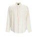 Emporio Armani Camicia REGULAR FIT in lino Beige con logo Aquila ricamato