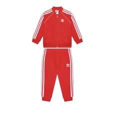 Adidas Originals Tuta completa rossa con logo Unisex da Bambino 